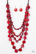Load image into Gallery viewer, Fiji Flair - Paparazzi Red Necklace - BlingbyAshleyNicole