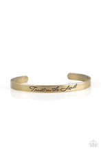 Load image into Gallery viewer, Blessed Is The One Who Trusts - Paparazzi Brass Bracelet - BlingbyAshleyNicole