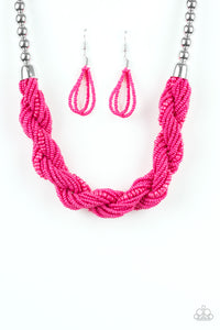 Savannah Surfin - Pink Necklace - BlingbyAshleyNicole