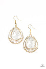 Load image into Gallery viewer, All Rise For Her Majesty | Paparazzi Gold Earring - BlingbyAshleyNicole