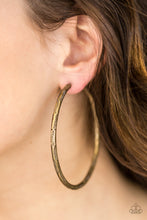 Load image into Gallery viewer, The Tough Girl - Paparazzi Brass Hoop Earring