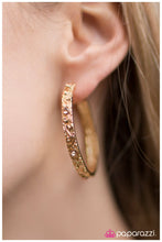 Load image into Gallery viewer, A Cause for Celebration  - Paparazzi Gold Earring - BlingbyAshleyNicole