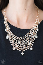 Load image into Gallery viewer, Fishing for Compliments - Paparazzi Gold Blockbuster Necklace - BlingbyAshleyNicole