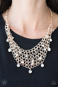 Fishing for Compliments - Paparazzi Gold Blockbuster Necklace - BlingbyAshleyNicole