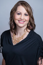 Load image into Gallery viewer, Fishing for Compliments - Paparazzi Gold Blockbuster Necklace - BlingbyAshleyNicole