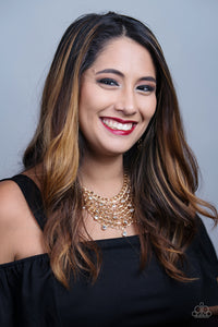 Fishing for Compliments - Paparazzi Gold Blockbuster Necklace - BlingbyAshleyNicole