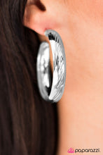 Load image into Gallery viewer, Don&#39;t Give A HOOP - Paparazzi Silver Hoop Earring - BlingbyAshleyNicole