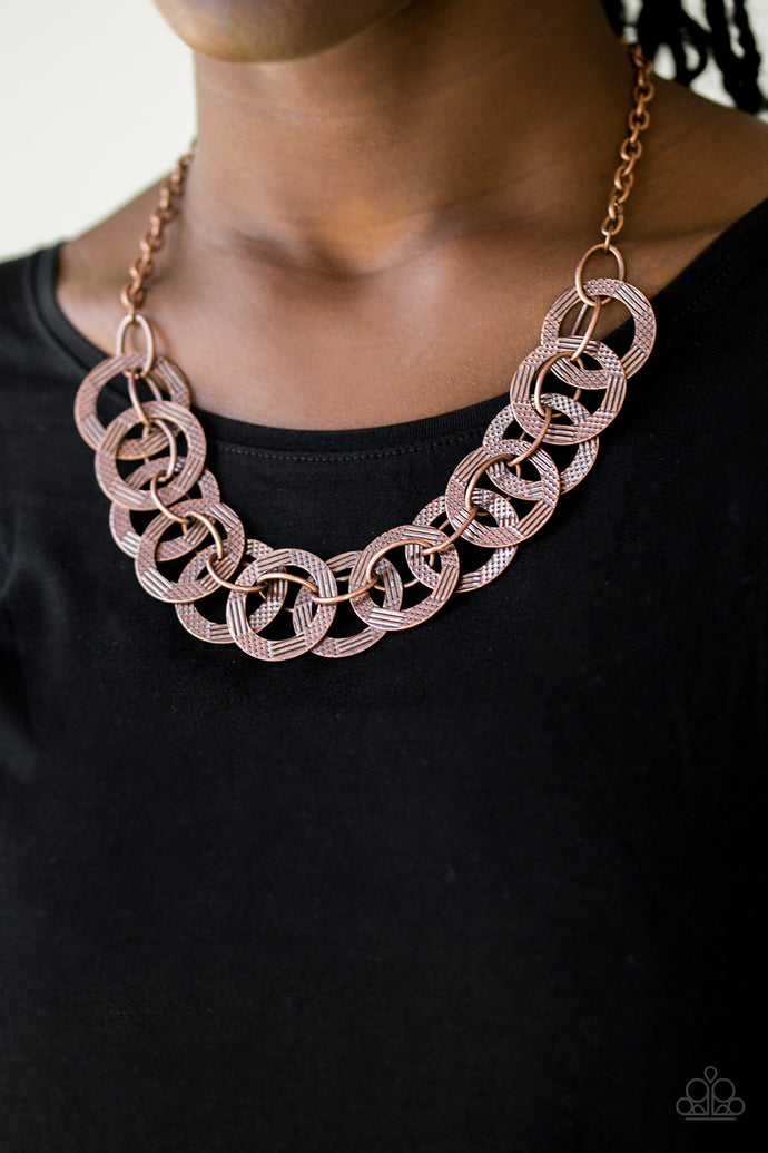 The Main Contender | Paparazzi Copper Necklace - BlingbyAshleyNicole