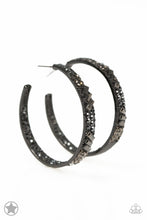 Load image into Gallery viewer, GLITZY By Association | Paparazzi Black Hoop Earring - BlingbyAshleyNicole