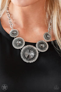 Global Glamour - Paparazzi Silver Blockbuster Necklace - BlingbyAshleyNicole