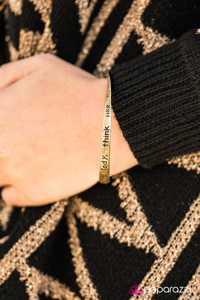 Think Like A Boss - Paparazzi Brass Bracelet - BlingbyAshleyNicole