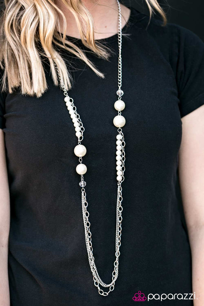 Broadway Magic - Paparazzi White Necklace - BlingbyAshleyNicole