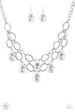 Load image into Gallery viewer, Show-Stopping Shimmer - Paparazzi Blockbuster White Necklace - BlingbyAshleyNicole