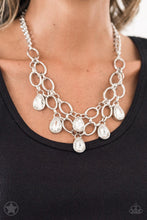 Load image into Gallery viewer, Show-Stopping Shimmer - Paparazzi Blockbuster White Necklace - BlingbyAshleyNicole