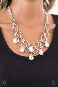 Show-Stopping Shimmer - Paparazzi Blockbuster White Necklace - BlingbyAshleyNicole