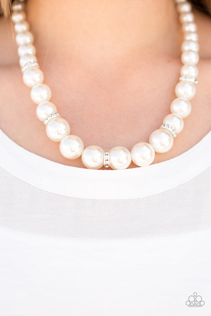 You Had Me At Pearls - Paparazzi White Necklace - BlingbyAshleyNicole