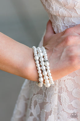 Money Drop - Paparazzi White Bracelet - BlingbyAshleyNicole