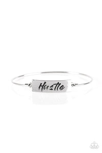 Hustle Hard - Paparazzi Silver Bracelet - BlingbyAshleyNicole