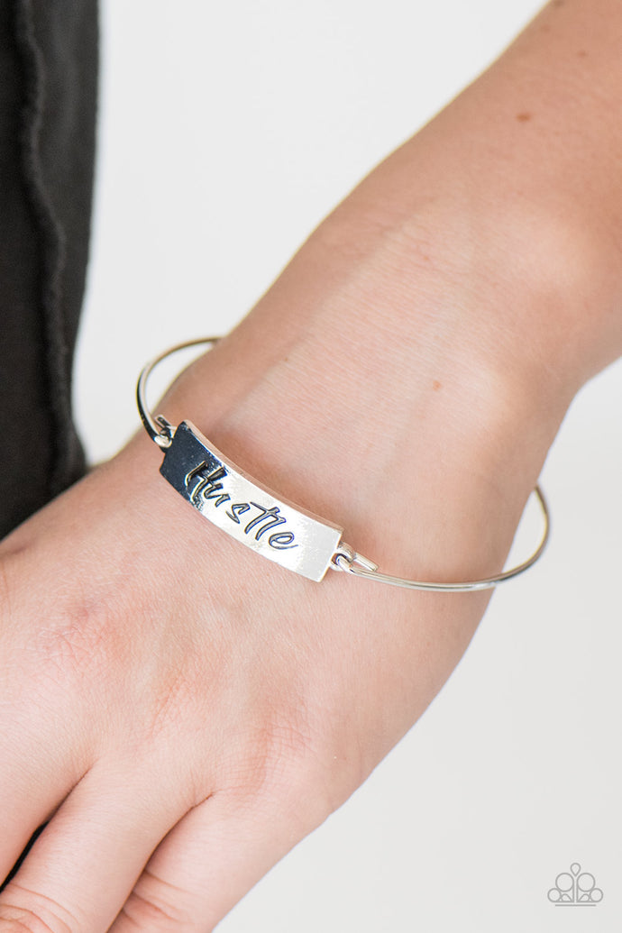 Hustle Hard - Paparazzi Silver Bracelet - BlingbyAshleyNicole