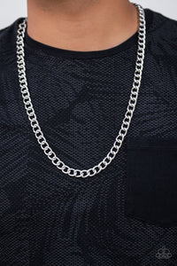 Full Court - Paparazzi Silver Men's Necklace - BlingbyAshleyNicole