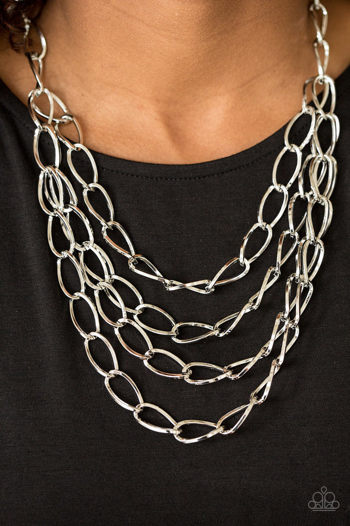Chain Reaction - Silver Necklace - BlingbyAshleyNicole
