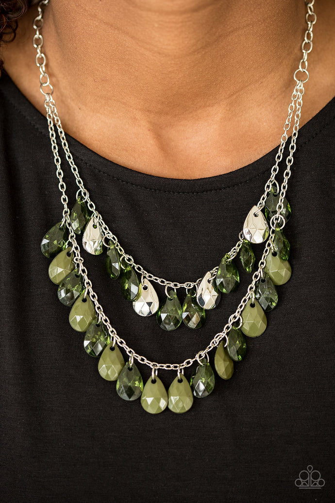 Storm Warning - Paparazzi Green Necklace - BlingbyAshleyNicole