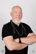 Load image into Gallery viewer, Scarfed for Attention - Paparazzi Gunmetal Blockbuster Necklace - BlingbyAshleyNicole