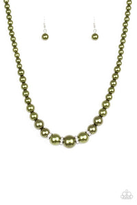Party Pearls - Paparazzi Green Necklace - BlingbyAshleyNicole