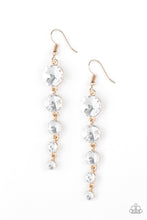Load image into Gallery viewer, Raining Rhinestones  - Gold Earring - BlingbyAshleyNicole