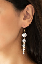 Load image into Gallery viewer, Raining Rhinestones  - Gold Earring - BlingbyAshleyNicole