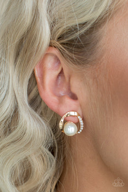 Stylishly Suave - Paparazzi Gold Earrings - BlingbyAshleyNicole