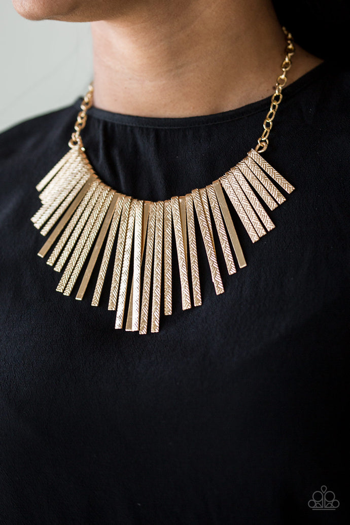 Welcome To The Pack - Paparazzi Gold Necklace - BlingbyAshleyNicole