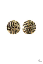 Load image into Gallery viewer, Bright As A Button - Paparazzi Brass Earrings - BlingbyAshleyNicole