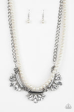 Load image into Gallery viewer, Bow Before The Queen - Paparazzi White Necklace - BlingbyAshleyNicole