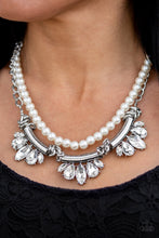 Load image into Gallery viewer, Bow Before The Queen - Paparazzi White Necklace - BlingbyAshleyNicole
