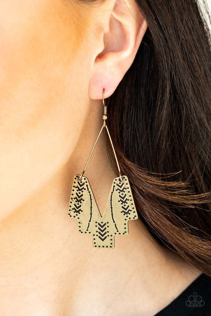 Arizona Adobe - Brass Earrings - BlingbyAshleyNicole