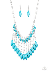 Venturous Vibes - Paparazzi Blue Necklace - BlingbyAshleyNicole