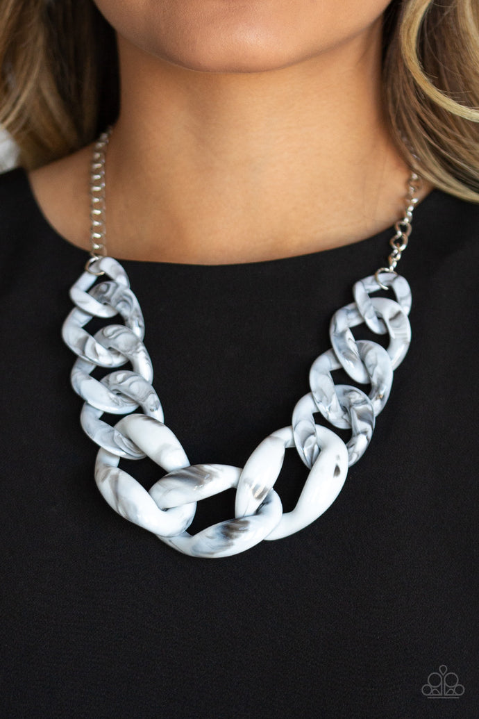Red-Haute Mama | Paparazzi White Necklace - BlingbyAshleyNicole
