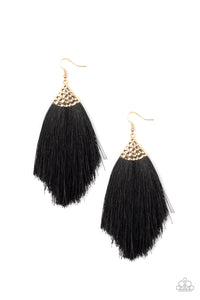 Tassel Tempo - Paparazzi Gold Earrings - BlingbyAshleyNicole