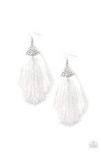 Load image into Gallery viewer, Tassel Tempo - Paparazzi White Earrings - BlingbyAshleyNicole