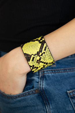 The Rest is HISS-tory - Yellow Urban Bracelet - BlingbyAshleyNicole