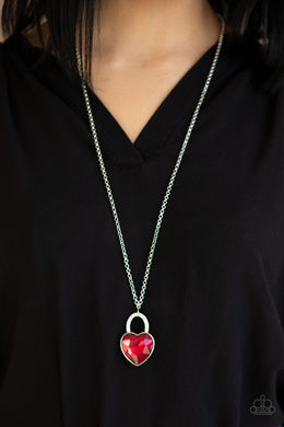 Locked In Love - Paparazzi Red Necklace - BlingbyAshleyNicole