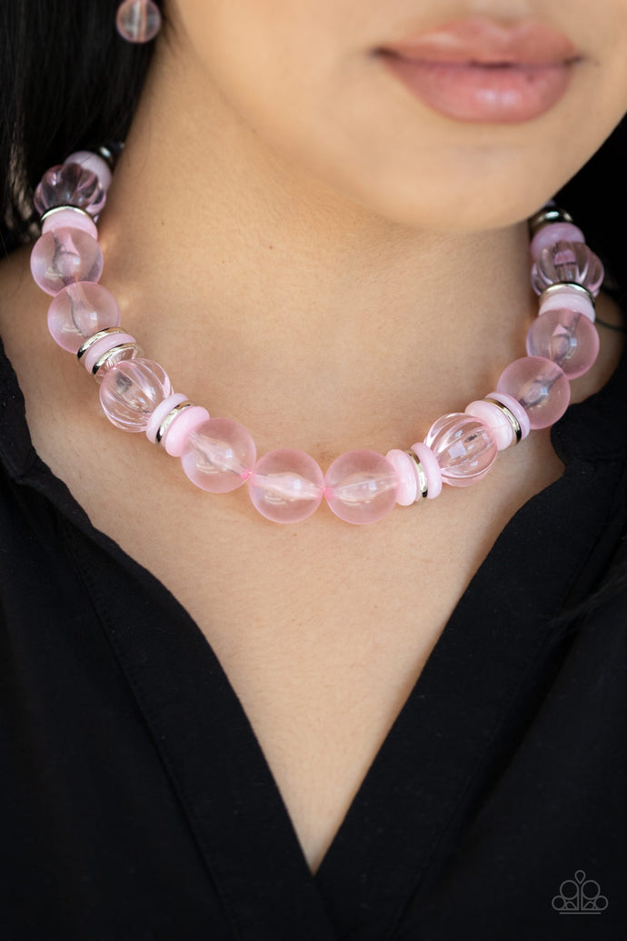 Bubbly Beauty - Paparazzi Pink Necklace - BlingbyAshleyNicole