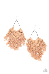 Oh MACRAME, Oh My - Paparazzi Brown Earrings - BlingbyAshleyNicole