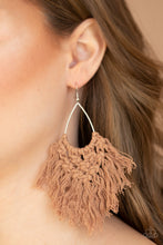 Load image into Gallery viewer, Oh MACRAME, Oh My - Paparazzi Brown Earrings - BlingbyAshleyNicole