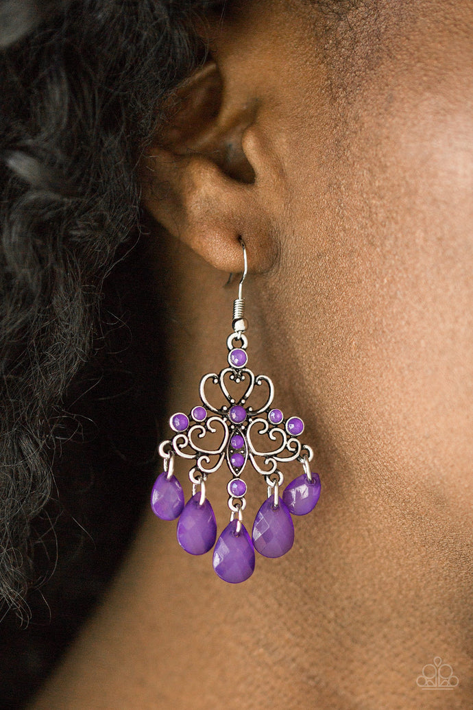 Dip It GLOW - Paparazzi Purple Earrings - BlingbyAshleyNicole