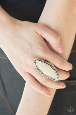 Mineral Mine - Paparazzi White Ring - BlingbyAshleyNicole