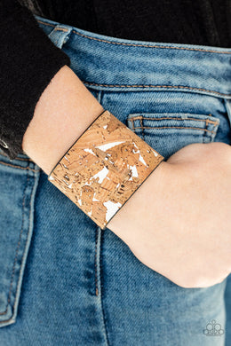 Cork Congo - Paparazzi White Cork Bracelet - BlingbyAshleyNicole