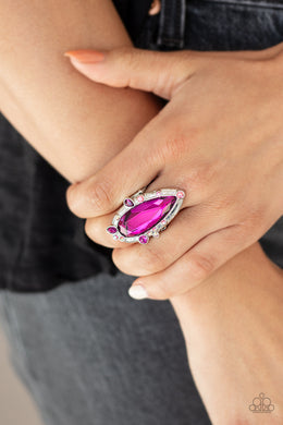Sparkle Smitten - Paparazzi Pink Ring - BlingbyAshleyNicole