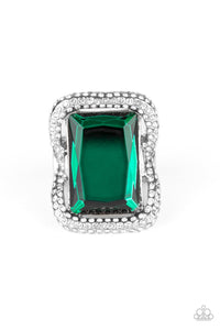 Deluxe Decadence - Paparazzi Green Ring - BlingbyAshleyNicole